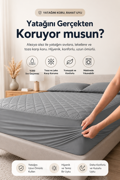 Alezya• Ortopedik Bambu Yatak Koruyucu Alez
